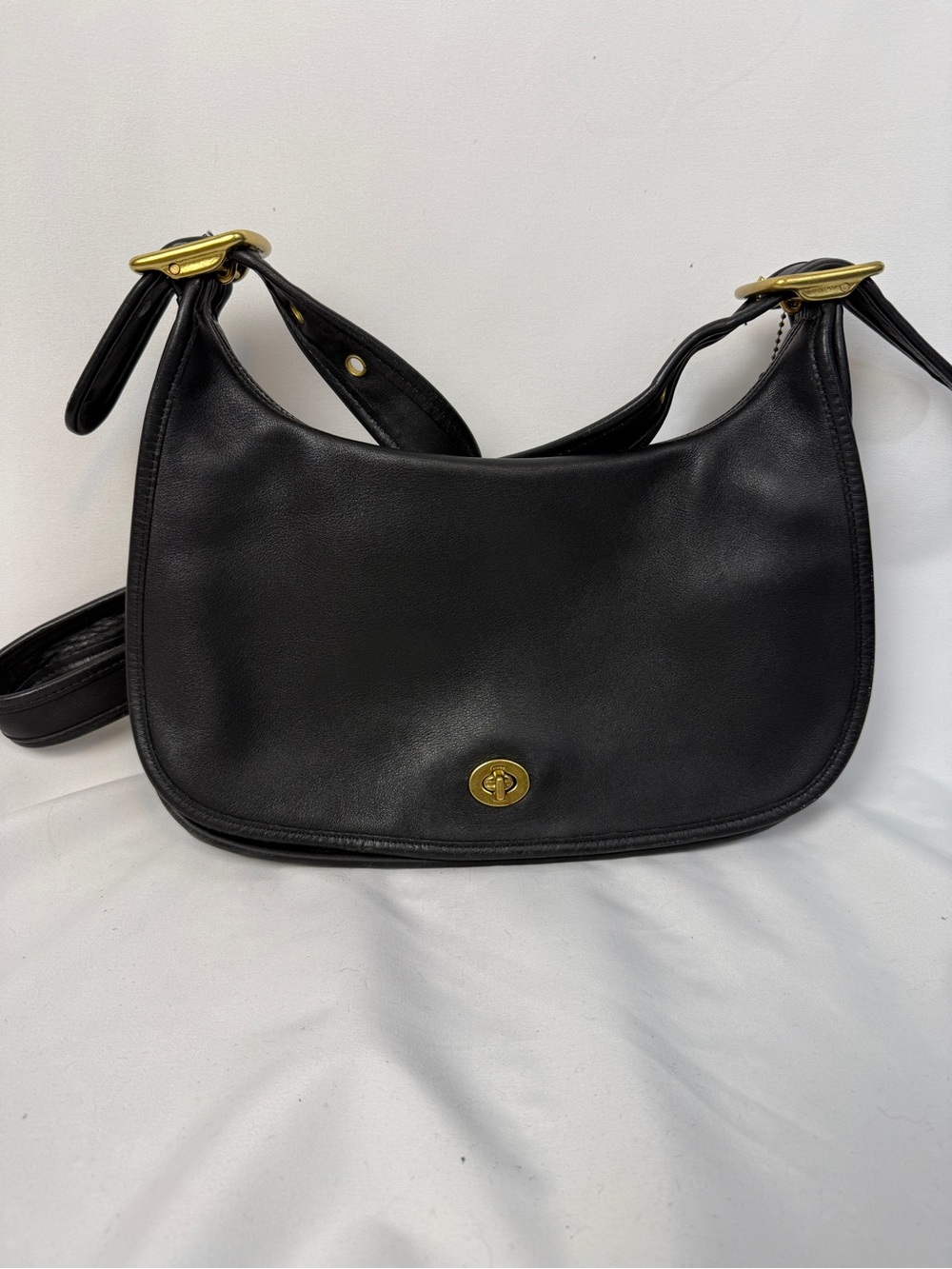 Vintage Coach Legacy Crescent Flap Saddle Crossbody Bag Turnlock Flap Purse Hobo